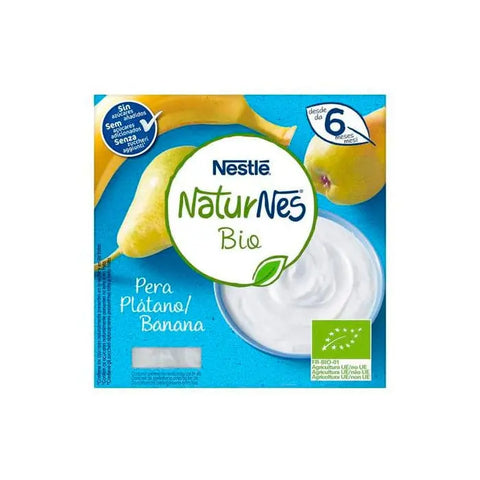 Nestlé Naturnes Bio baby food in 4 packs of 90g jars, displayed with the Jag Couture London - New York branding.
