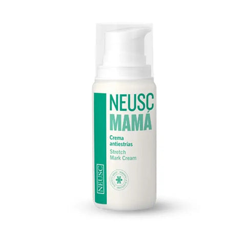 Jag Couture London New York Neusc Mum Anti-Stretch Marks Cream 100ml jar with cream inside, designed for skin elasticity.