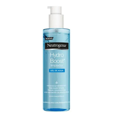Neutrogena Hydro Boost Cleansing Gel Water in 200ml bottle, skincare product with hydrating formula, by Jag Couture London - New York
