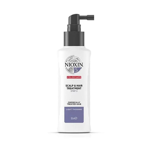 Jag Couture London Nioxin System 5 scalp and hair treatment for chemically treated hair in a 100ml bottle.