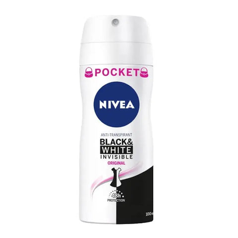 Nivea Black &amp; White Invisible Original Deodorant Spray 100ml Jag Couture London - New York