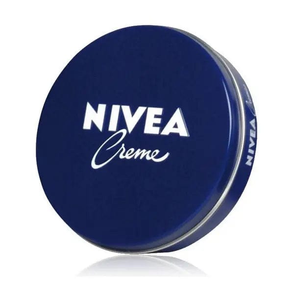 Nivea Creme 150ml jar with blue lid and white body, displayed on a plain background, emphasizing the classic skincare packaging
