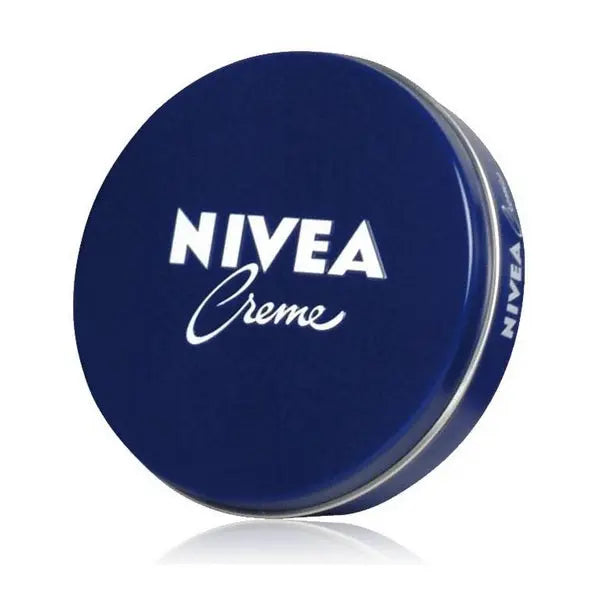 Nivea Creme 150ml jar with blue lid, smooth skincare product from Jag Couture London - New York, shown in a close-up image.