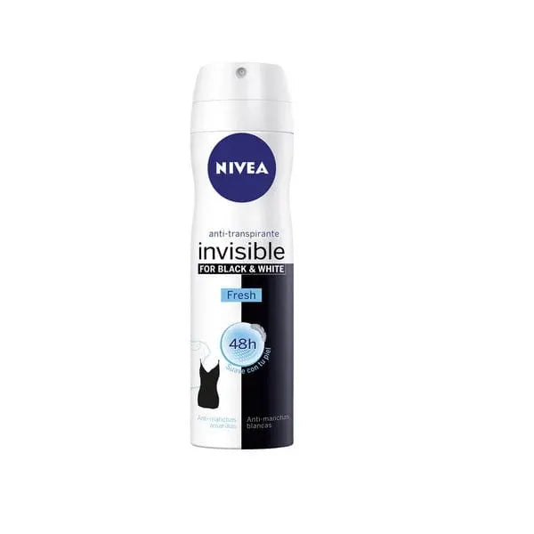 Nivea Invisible White and Black Fresh Spray 200ml by Jag Couture London - New York, featuring a sleek spray bottle.