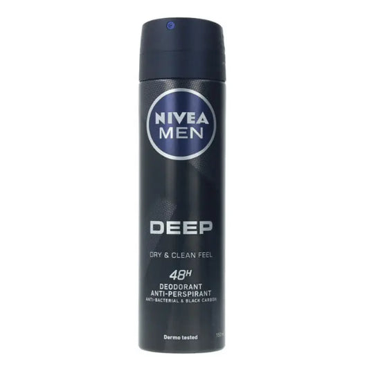 Nivea Men Deep Black Carbon Deodorant Spray 150ml Jag Couture London - New York