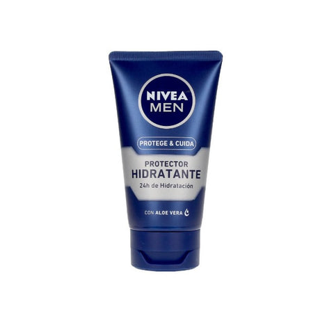 Nivea Men Protect & Care Aloe Moisturizing Protector 75ml tube, featuring Nivea branding and aloe vera imagery.