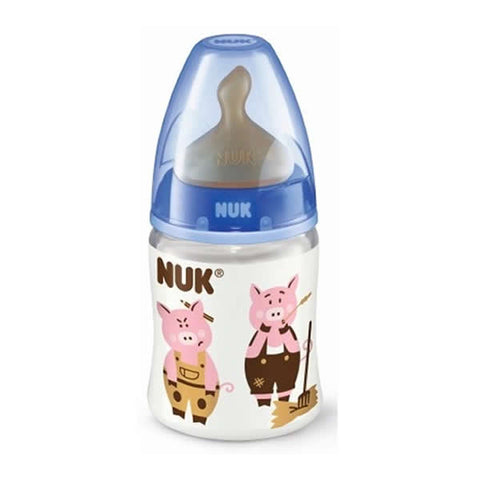 Nuk Baby Bottle Érase Una Vez First Choice T1 Latex 0-6 Months 150ml with nipple, designed for infants, by Jag Couture London New York