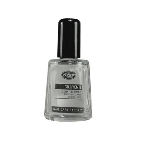 Nurana Enamel Thinner 10ml by Jag Couture London and New York, with a clear glass bottle and white label for nail polish thinning.