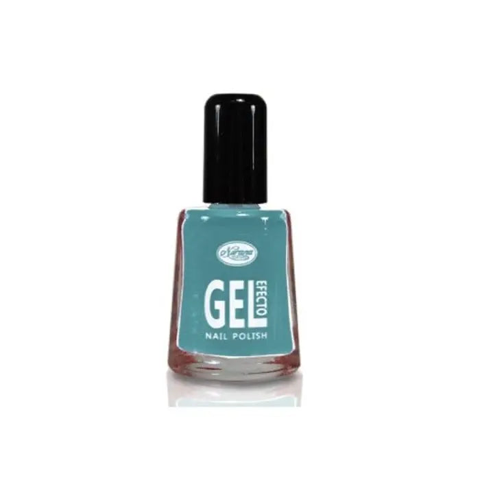Nurana Gel Effect Nail Polish in Turquoise by Jag Couture London, 10ml bottle with glossy finish and vibrant color