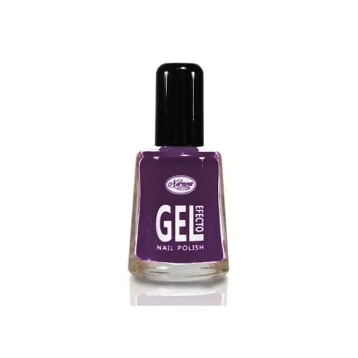 Nurana Gel Effect Nail Polish in Violet by Jag Couture London, 10ml bottle with glossy finish and vibrant purple color.