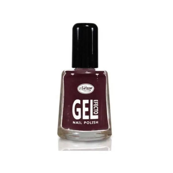 Nurana Gel Effect Nail Polish in Bordeaux by Jag Couture London, 10ml bottle with glossy dark red color.
