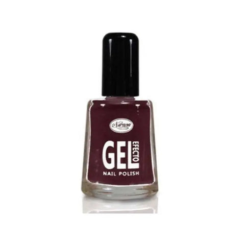 Nurana Gel Effect Nail Polish in Bordeaux color by Jag Couture London, 10ml bottle with shiny gel finish.