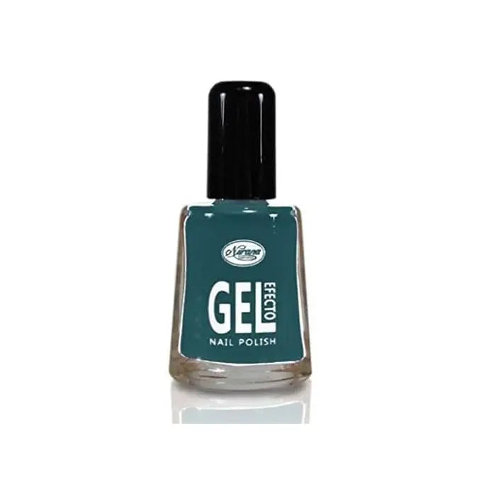Nurana Gel Effect Nail Polish in Turquoise Gray by Jag Couture London, 10ml bottle with shiny gel finish