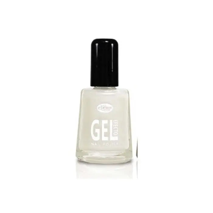 Nurana Gel Effect Nail Polish in White Pearl by Jag Couture London, 10ml bottle showing glossy finish and elegant design.