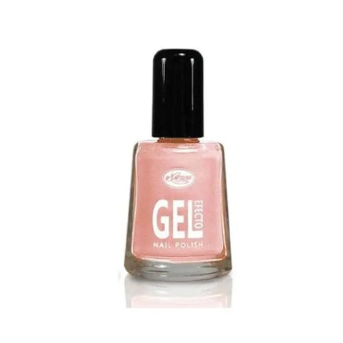 Nurana Gel Effect Nail Polish in Pearl Salmon, 10ml by Jag Couture London - New York, showing the glossy coral-colored nail polish bottle.