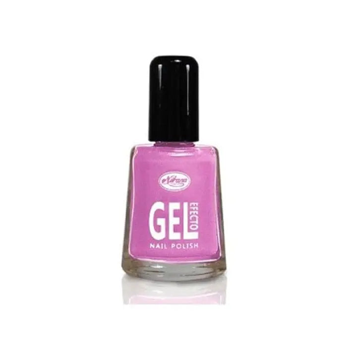 Nurana Gel Effect Nail Polish in Pearl Mauve by Jag Couture London, 10ml bottle with glossy finish and elegant color.