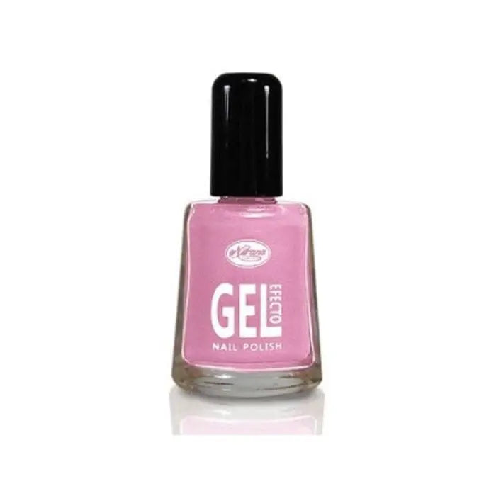 Nurana Gel Effect Nail Polish in Pearl Pink by Jag Couture London, showing the 10ml bottle with pink gel finish and elegant label