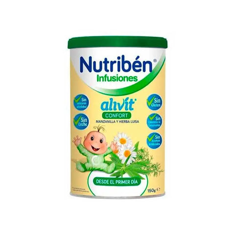Nutribén Comfort Infusion 150g container from Jag Couture London New York, showing the product label and packaging details.