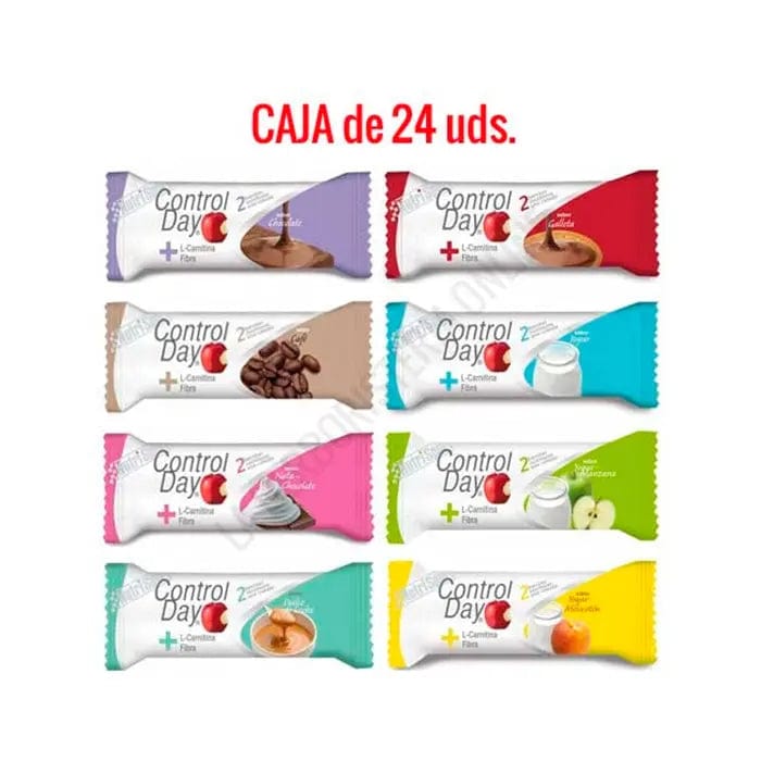 Nutrisport Control Day Biscuit Bars by Jag Couture London - New York, 24-pack, showing the packaged biscuit bars.