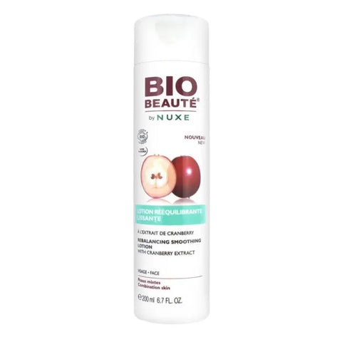 Nuxe Bio Beauté Rebalancing Smoothing Lotion 200ml bottle with label, designed for skin balancing and smoothing.