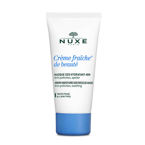 Nuxe Crème Fraîche De Beauté moisturizing mask in a 50ml jar, with a smooth, creamy texture and elegant packaging.