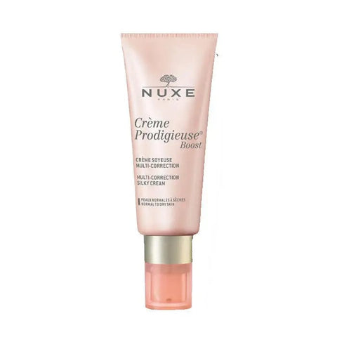 Nuxe Crème Prodigieuse Boost Multi-Correction Silky Cream 40ml in a jar, with smooth texture and nourishing formula.