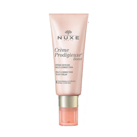 Nuxe Crème Prodigieuse Boost Multi-Correction Silky Cream in 40ml jar, featuring a smooth, nourishing texture for radiant skin.