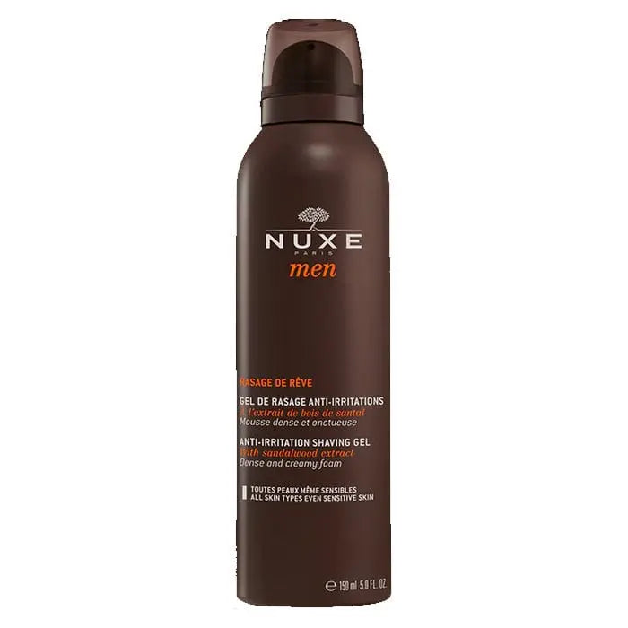 Nuxe Men Rasage De Rêve Anti Irritation Shaving Gel 150ml from Jag Couture London, showing the gel tube on a white background.