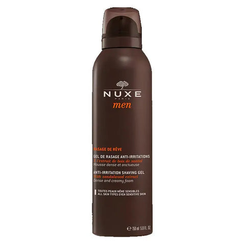 Nuxe Men Rasage De Rêve Anti-Irritation Shaving Gel 150ml from Jag Couture London New York, with a clear gel texture in a tube