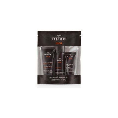 Nuxe Men Travel Kit 3 Pieces by Jag Couture London New York, includes skincare essentials in a compact travel set.