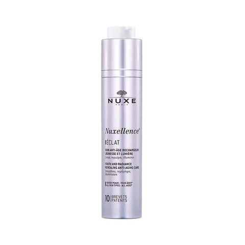 Nuxe Nuxellence Youth and Radiance Anti-Aging Care 50ml jar, skincare product with revitalizing formula, on a white background.