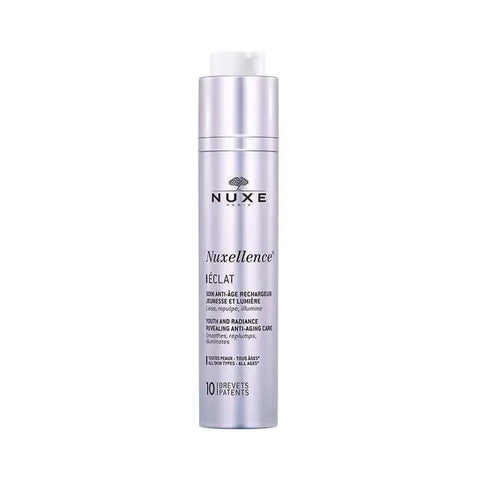 Nuxe Nuxellence Youth and Radiance Anti-Aging Care 50ml jar with white and gold packaging, showcasing a luxurious skincare product.