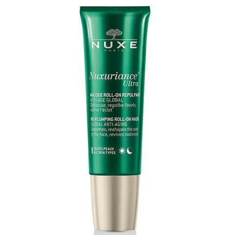 Nuxe Nuxuriance Ultra Anti-Ageing Roll-On Mask in 50ml jar with applicator, designed for rejuvenating skin.