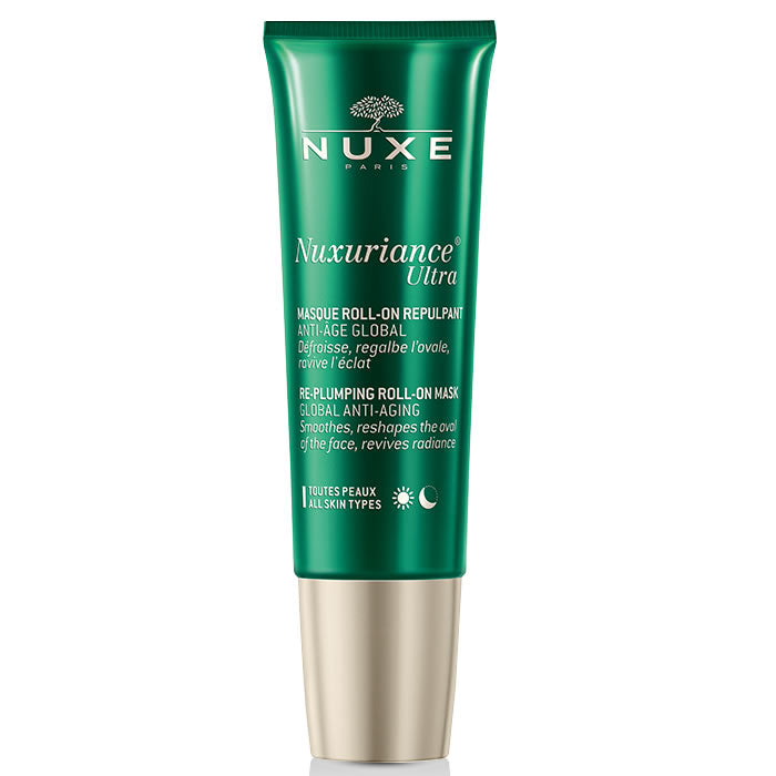 Nuxe Nuxuriance Ultra Anti-Ageing Roll-On Mask 50ml, creamy skincare product with a roller applicator for rejuvenating facial treatment