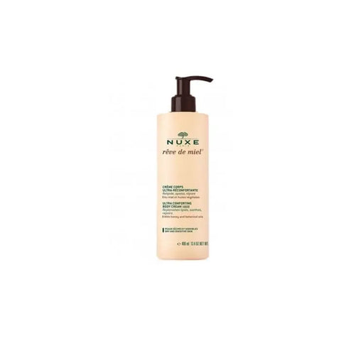 Nuxe Rêve De Miel Ultra Comforting Body Cream in a 400ml jar, featuring a creamy texture and honey-inspired ingredients.
