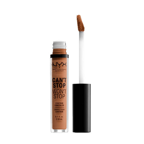 Jag Couture London NYX Can’t Stop Won’t Stop full coverage contour concealer in Mahogany, 3.5ml, showing the product tube.