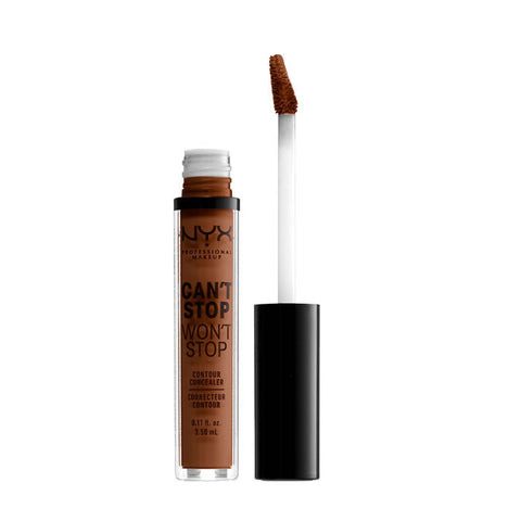 Nyx Can't Stop Won't Stop Full Coverage Contour Concealer in Mocha, 3.5ml, by Jag Couture London - New York.