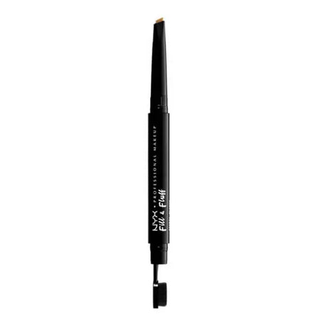 Jag Couture London NYX Fill & Fluff Eyebrow Pomade Pencil in Blonde, 15g, with the pencil and open lid showing the product inside.