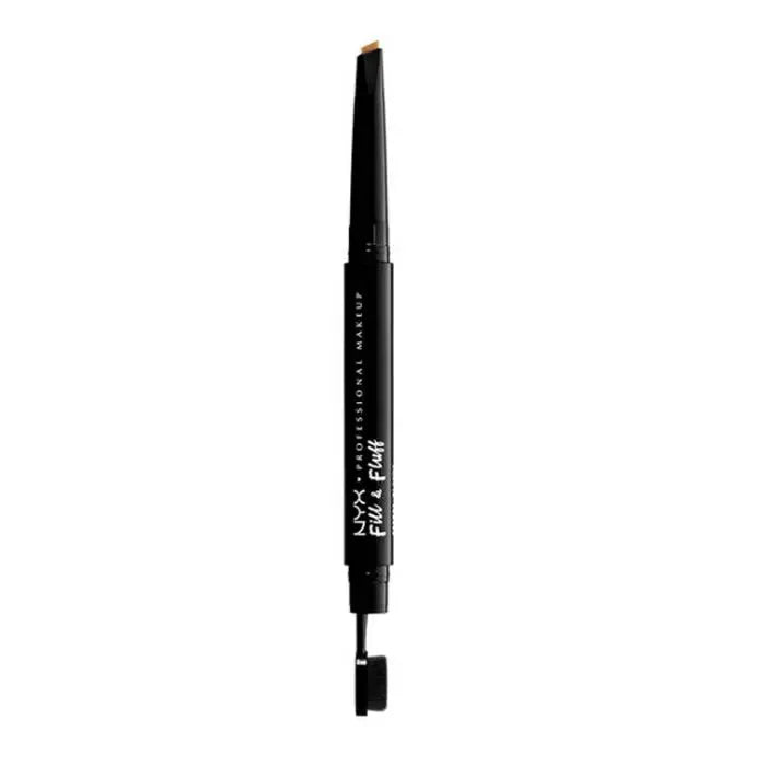 Nyx Fill & Fluff Eyebrow Pomade Pencil in Blonde, 15g, with a dual-ended design for natural-looking, filled eyebrows.