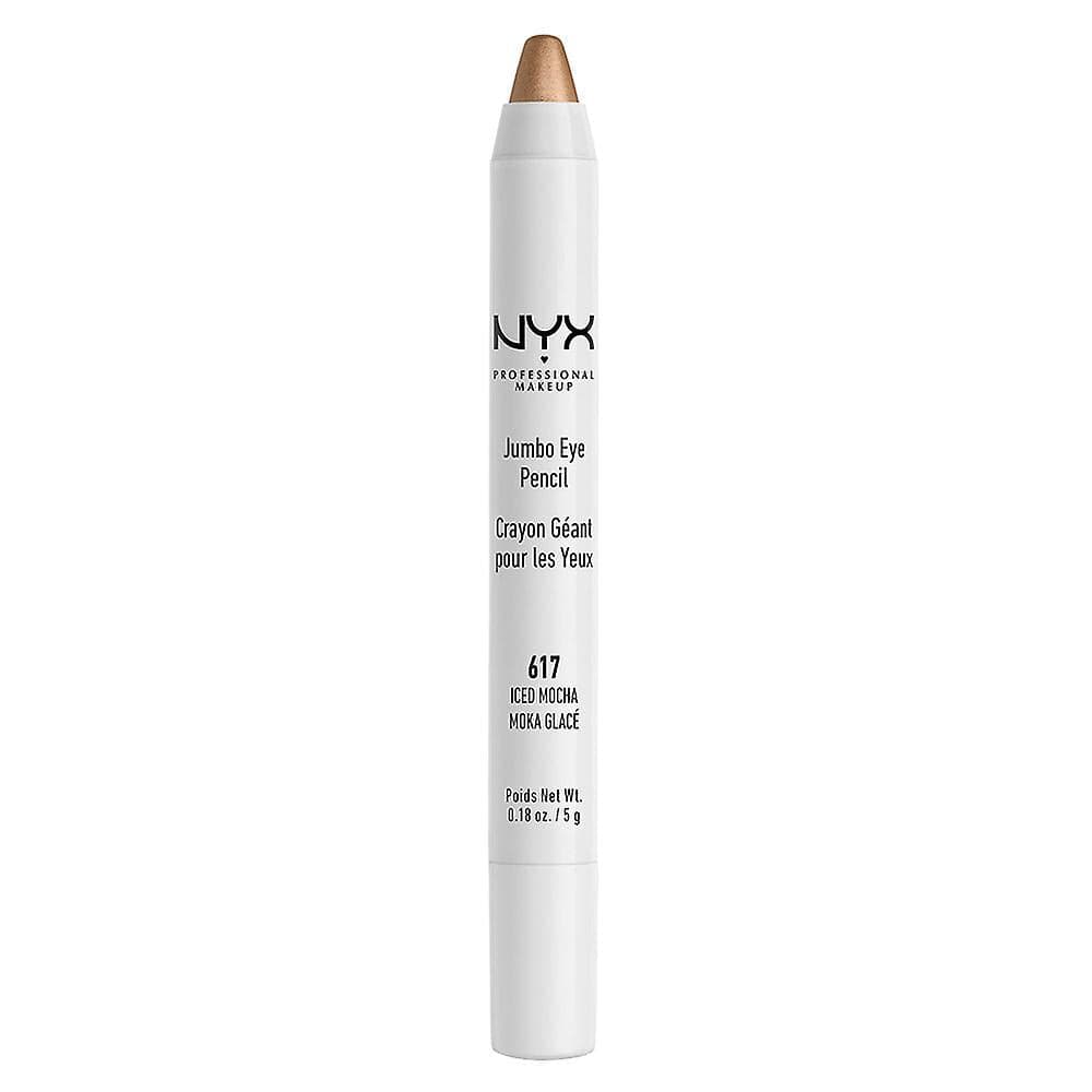 Jag Couture London NYX Jumbo Eye Pencil in Iced Mocha, 5g, with smooth, creamy brown eye makeup application.