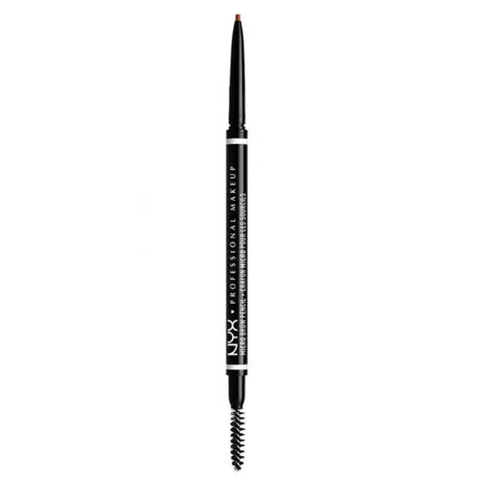 Nyx Micro Brow Pencil in Auburn by Jag Couture London, featuring a close-up of the precise brow pencil for natural-looking brows.