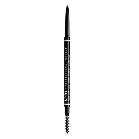 Jag Couture London New York Nyx Micro Brow Pencil in Blonde, close-up of the slim eyebrow pencil with blonde shade.