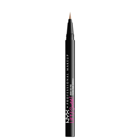 Nyx Professional Makeup Lift y Snatch! Brow Tint Pen in Taupe, featuring a sleek applicator for natural brow enhancement.