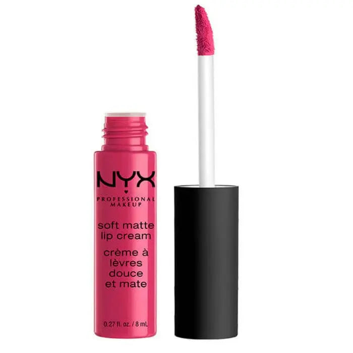 Nyx Soft Matte Lip Cream in Prague, 8ml, by Jag Couture London - New York, showing the lip cream tube with a matte finish.