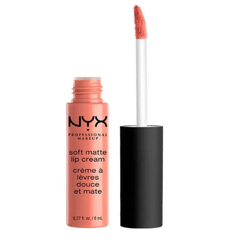 Nyx Soft Matte Lip Cream in Stockholm, 8ml tube, featuring a smooth, matte finish lip color from Jag Couture London - New York.