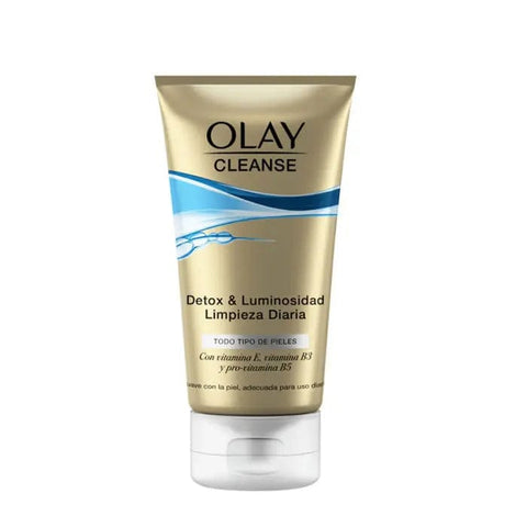 Jag Couture London New York Olay Cleanse Detox & Luminosity 150ml bottle, featuring a clear, sleek design with product branding.