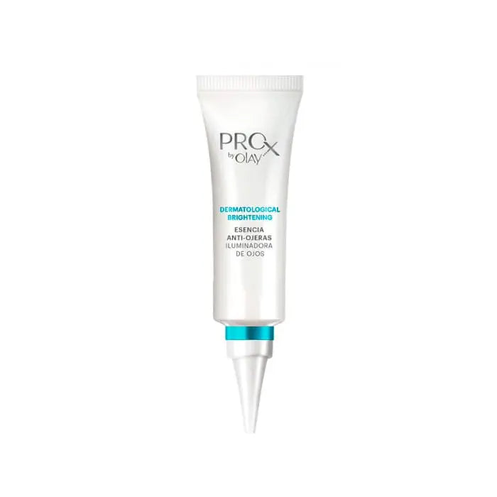 Olay Pro X Anti-Dark Circle Brightening Essence 15g tube, skincare product for under-eye brightening, with sleek packaging.