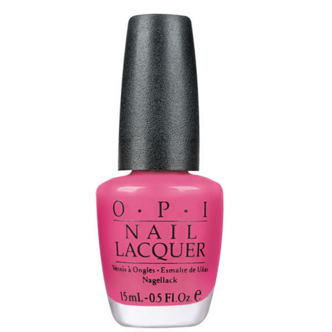 Opi Nail Lacquer La Paz Itively Hot 15ml by Jag Couture London New York showcases vibrant coral nail polish in a sleek bottle.