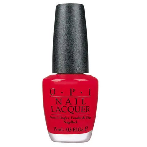OPI Nail Lacquer NLA16 The Thrill Of Brazil 15ml bottle with vibrant nail polish color from Jag Couture London New York