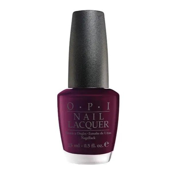 Opi Nail Lacquer NLL43 Black Cherry Chutney 15ml bottle featuring deep cherry red nail polish by Jag Couture London New York